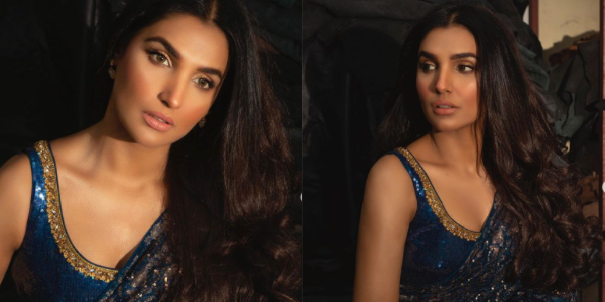 Amna Ilyas sets the internet on fire in a glamorous saree