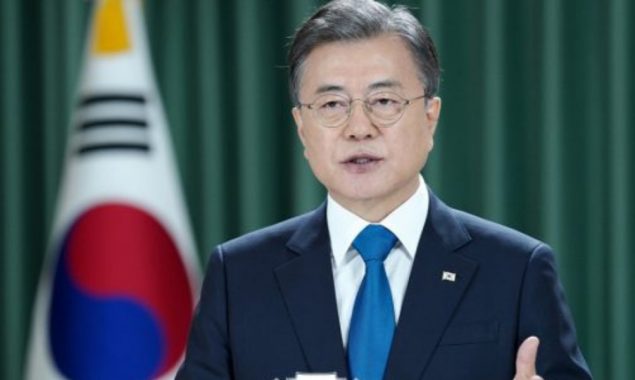 S.Korean president says not to stop efforts for peace on Korean Peninsula