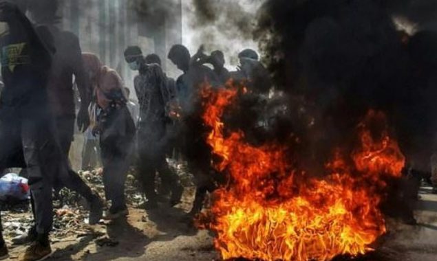 Tear gas and burning tyres as thousands rally in Sudan against the coup