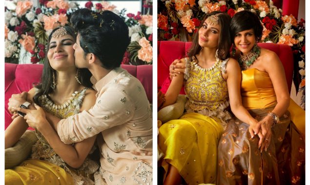 Mouni Roy Looks Ravishing in a Yellow Lehenga at her Haldi & Mehendi Ceremony with Suraj Nambiar; PICS & Videos
