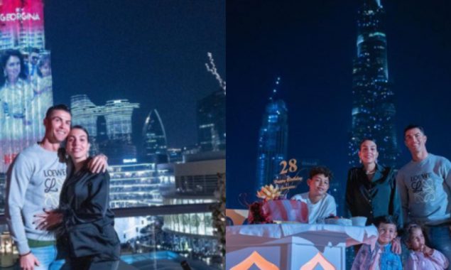 Cristiano Ronaldo lights up Burj Khalifa for his girlfriend Georgina Rodriguez