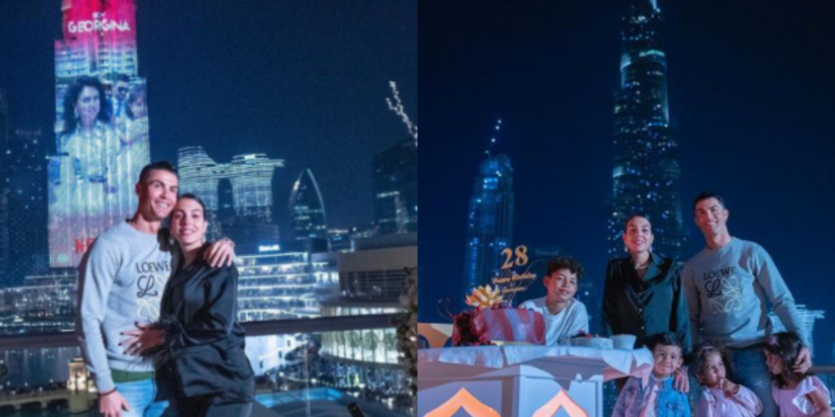 Cristiano Ronaldo lights up Burj Khalifa for his girlfriend Georgina Rodriguez