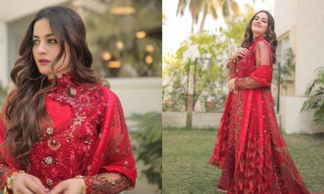 Aiman Khan looks ravishing in red; see photos