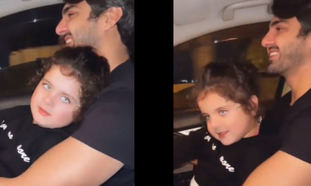 Baby Amal enjoys outing with Minal Khan and Ahsan Mohsin Ikram