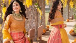 Sana Javed shows us how to display lehenga in this wedding season