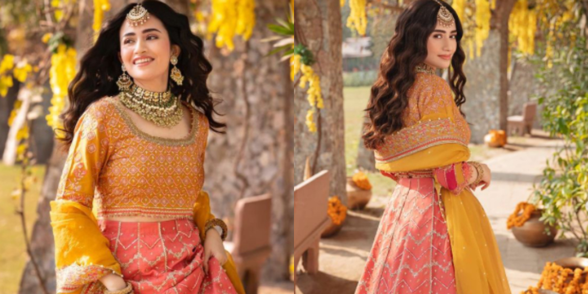 Sana Javed shows us how to display lehenga in this wedding season