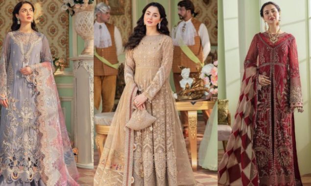 Hania Aamir channels her glamour in embellished outfits