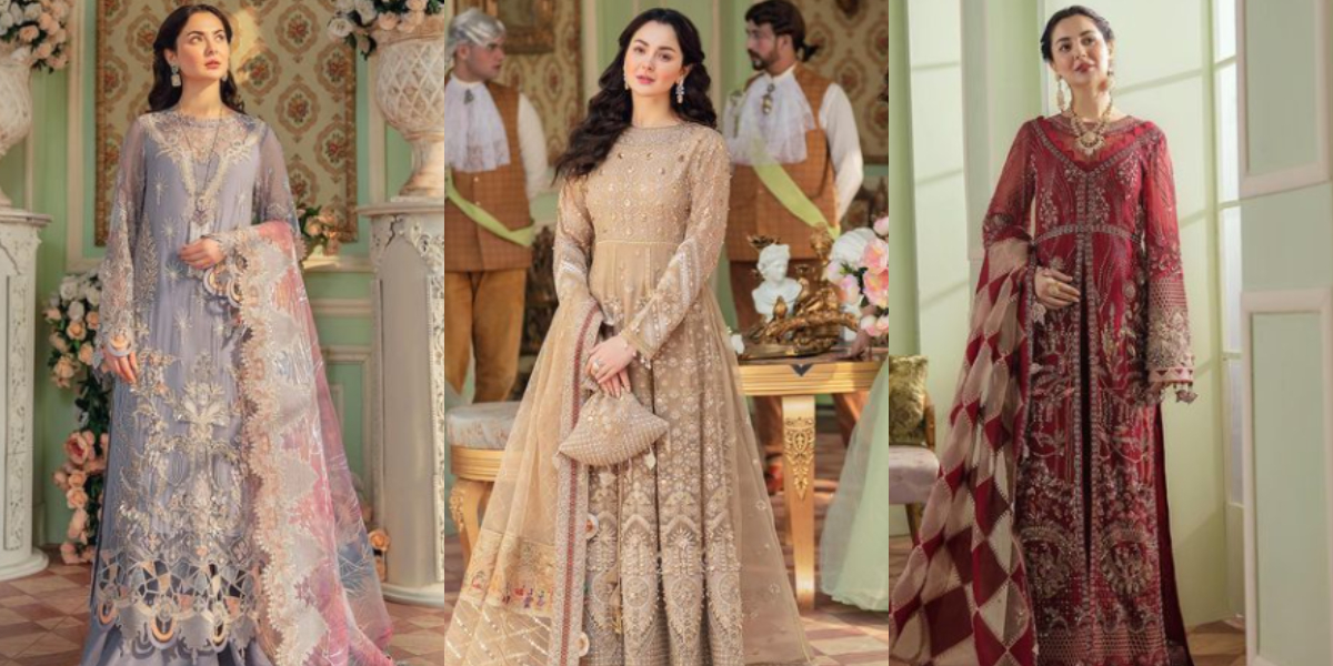 Hania Aamir channels her glamour in embellished outfits
