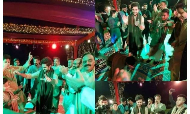 Ahad Raza Mir spotted dancing at a wedding in Dubai, sparks divorce rumors with Sajal Aly.