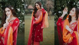 Maya Ali shines in a desi-red outfit!