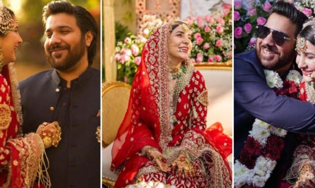 Watch Areeba Habib shares a romantic moment with her husband on stage