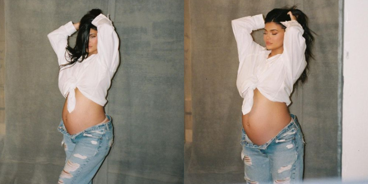 Kylie Jenner shows off her growing baby bump in style