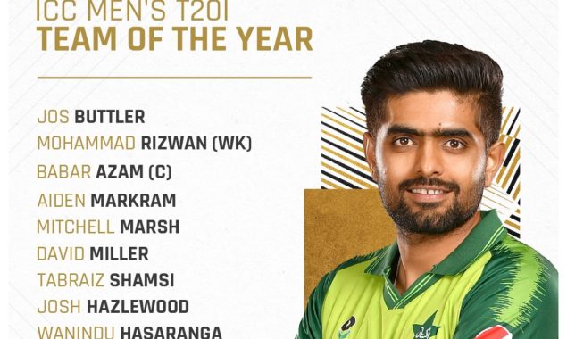 Babar Azam named captain of ICC T20I Team of the Year