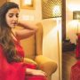 Hareem Farooq leaves fans swooning in a sensuous burnt red saree