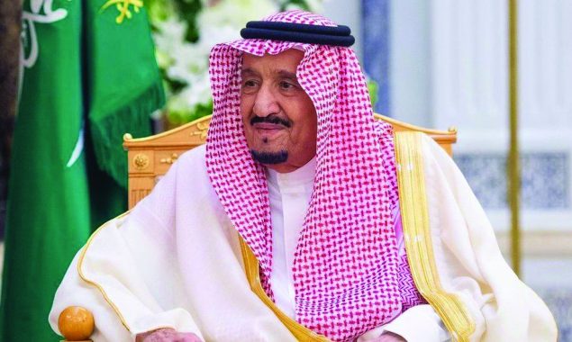Saudi King Salman bin Abdulaziz during his annual speech at the Shura Council, a top advisory body, in Riyadh