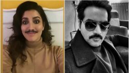 Mehwish Hayat sports a mustache to support Humayun Saeed