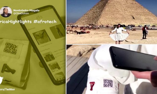 Watch: QR code dress explore the Egypt’s ancient site