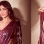 Shilpa Shetty flaunts her curves in this dazzling sequin saree