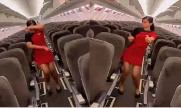 Empty Flight: Air Hostess Dance to Kacha Badam Song goes viral