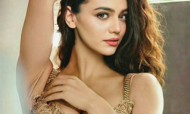 Zara Noor Abbas shows her fashion sense with an amazing fusion styled sari