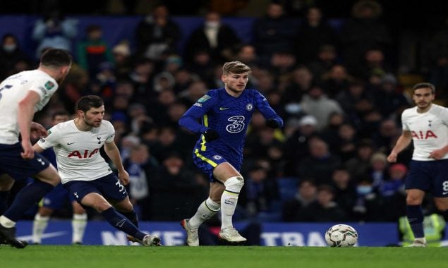 Chelsea take control as Spurs splutter in League Cup semi