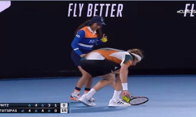 Stefanos Tsitsipas saves ball girl from insect, watch