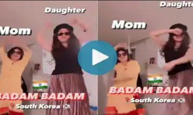 Mom-Daughter from South Korea dance to viral Kacha Badam song