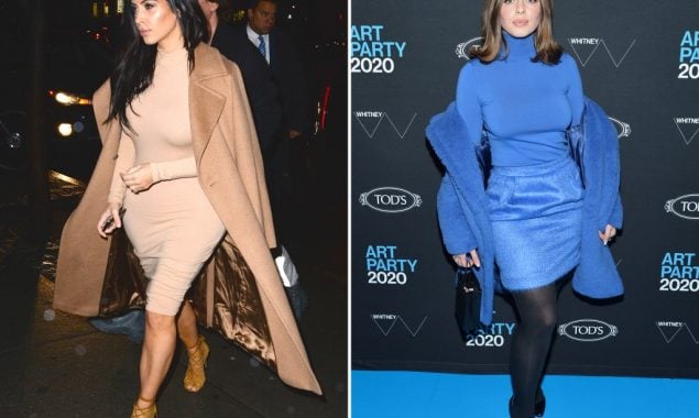 Julia Fox copies Kim Kardashian in body paint look