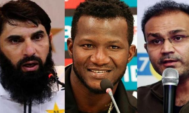 Misbah-ul-Haq, Darren Sammy, and Virender Sehwag