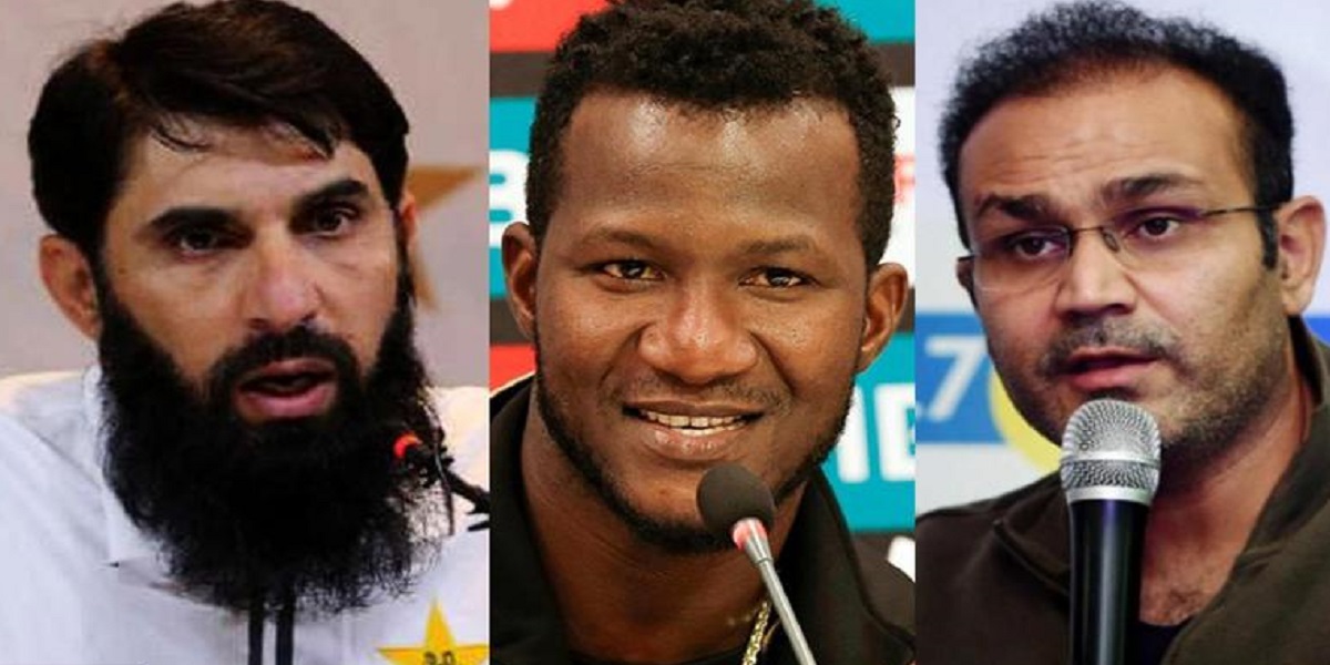 Misbah-ul-Haq, Darren Sammy, and Virender Sehwag