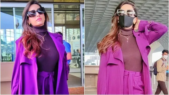 Nora Fatehi is queen of chic airport looks in Jacket and shorts: Photos and videos