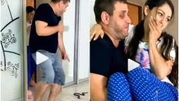 WATCH VIDEO: Husband plays prank on wife with a fake snake, and she jumps on his lap