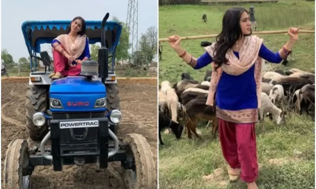 Sara Ali Khan Drives a Tractor on The Sets of ‘Atrangi Re’