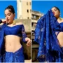 Urfi Javed Flaunts Midriff in Blue Saree, Fans go Crazy– See Photos   