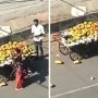 Watch: An angry woman throws fruits from vendor’s cart
