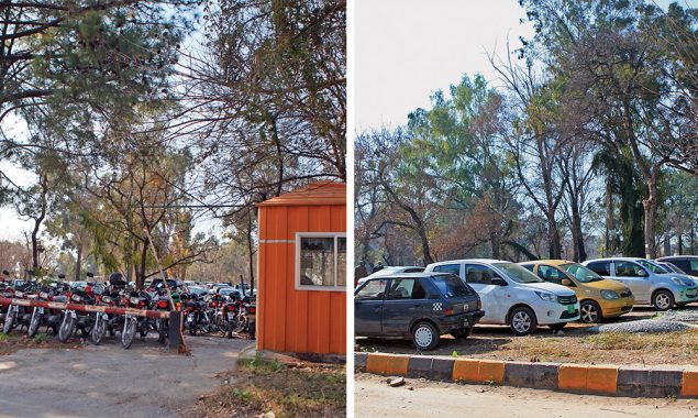 Parking at green belts damaging environment