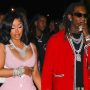 Cardi B shows off her killer curves in a gorgeous woollen gown as she attends Drake’s concert with Offset.