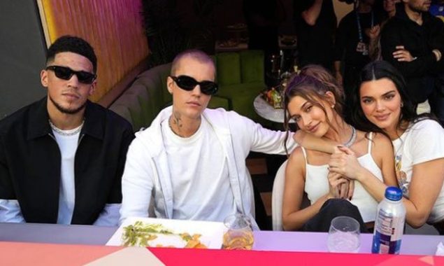 Kendall Jenner and Devin Booker are seen on a double date with Justin and Hailey Bieber