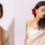 Alia Bhatt is an epitome of elegance in this white silk saree