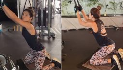 Ayesha Omar is setting fitness goals in this intense workout video