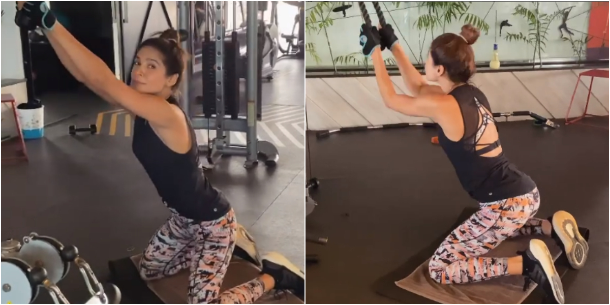 Ayesha Omar is setting fitness goals in this intense workout video