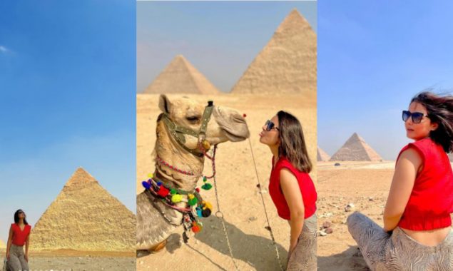 Hina Khan shares pictures from her trip to Egypt, poses with a Camel