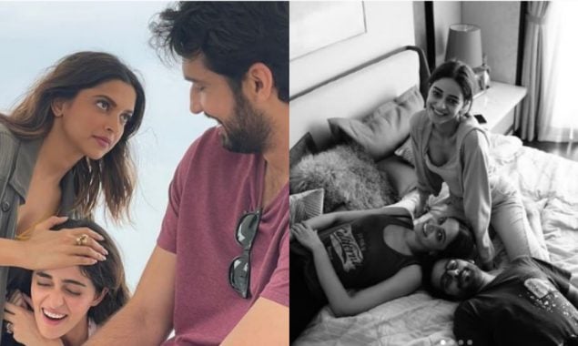 Ananya Pandey gets a head massage from Deepika Padukone in BTS pictures