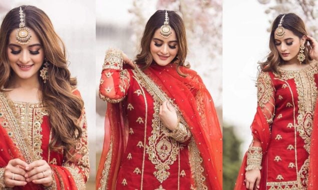 PHOTOS: Aiman Khan made us skip a beat in a red-embellished outfit