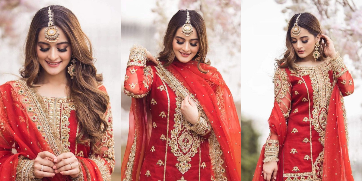 PHOTOS: Aiman Khan made us skip a beat in a red-embellished outfit