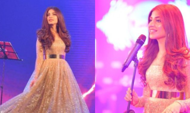 Kinza Hashmi dolled-up in sparkling attire for Kashmir Beats Season 2