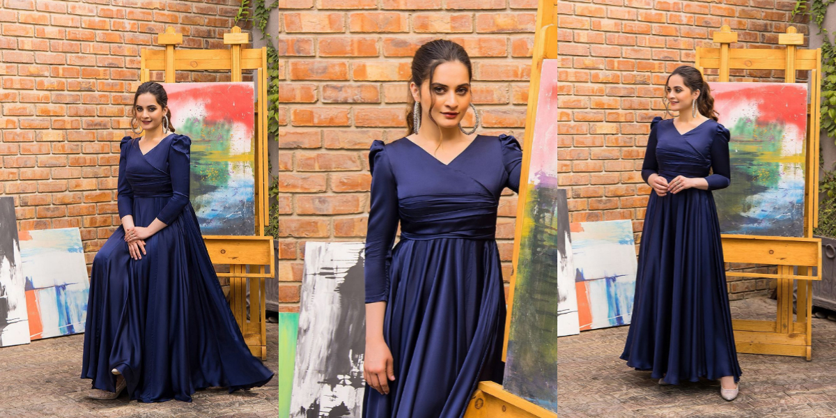 Aiman Khan looks ravishing in Blue outfit; see photos