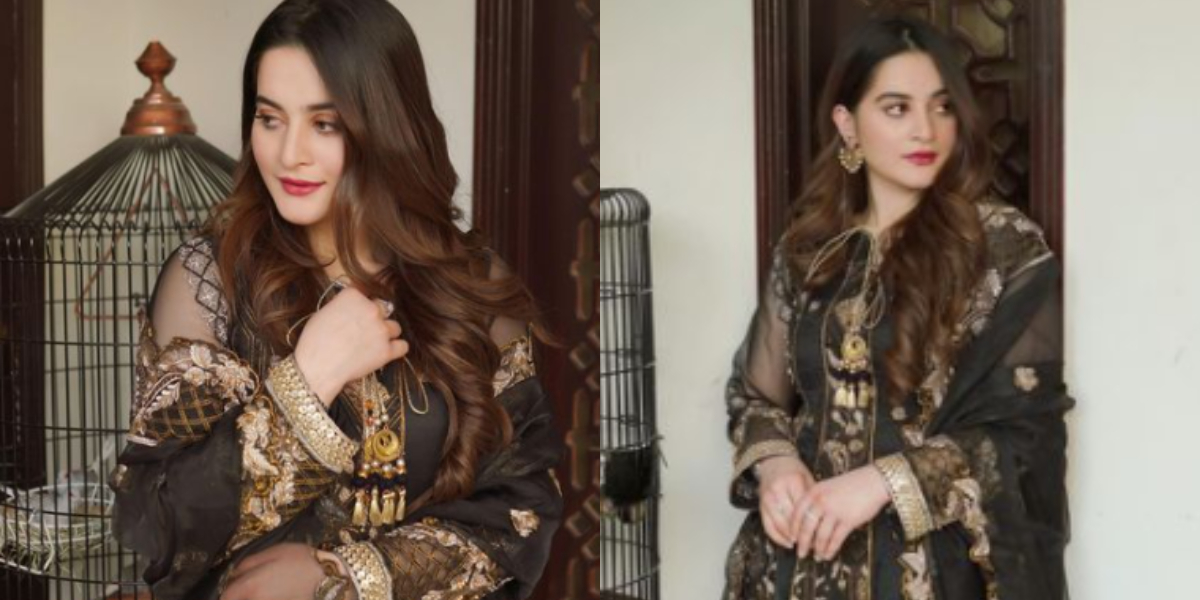 Aiman Khan in black outfit has proved to give a taste of luxe style