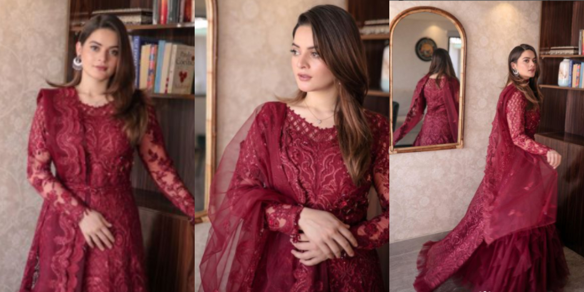 Minal Khan leaves fans swooning in a sensuous burnt red outfit