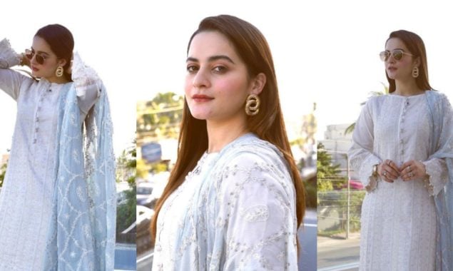 Aiman Khan looks gorgeous in her white outfit
